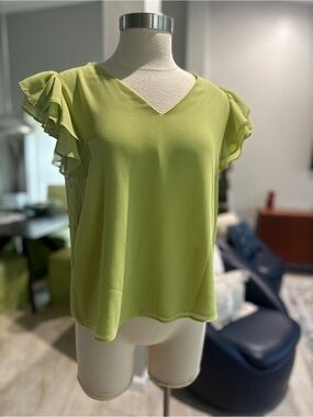 Philosophy Clothing Flutter Sleav Top size M NWT